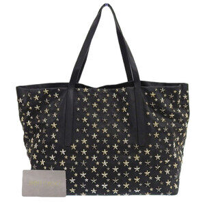 JIMMY CHOO Black Leather Tote Bag